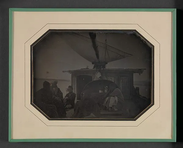 Daguerreotypie der Feluke von Jules Itier auf dem Nil um 1845-1846