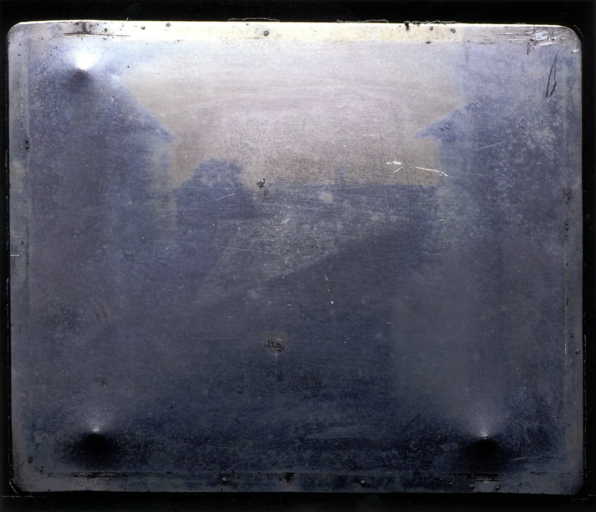 Point de vue du Gras, die älteste erhaltene Fotografie, Nicéphore Niépce, 1827