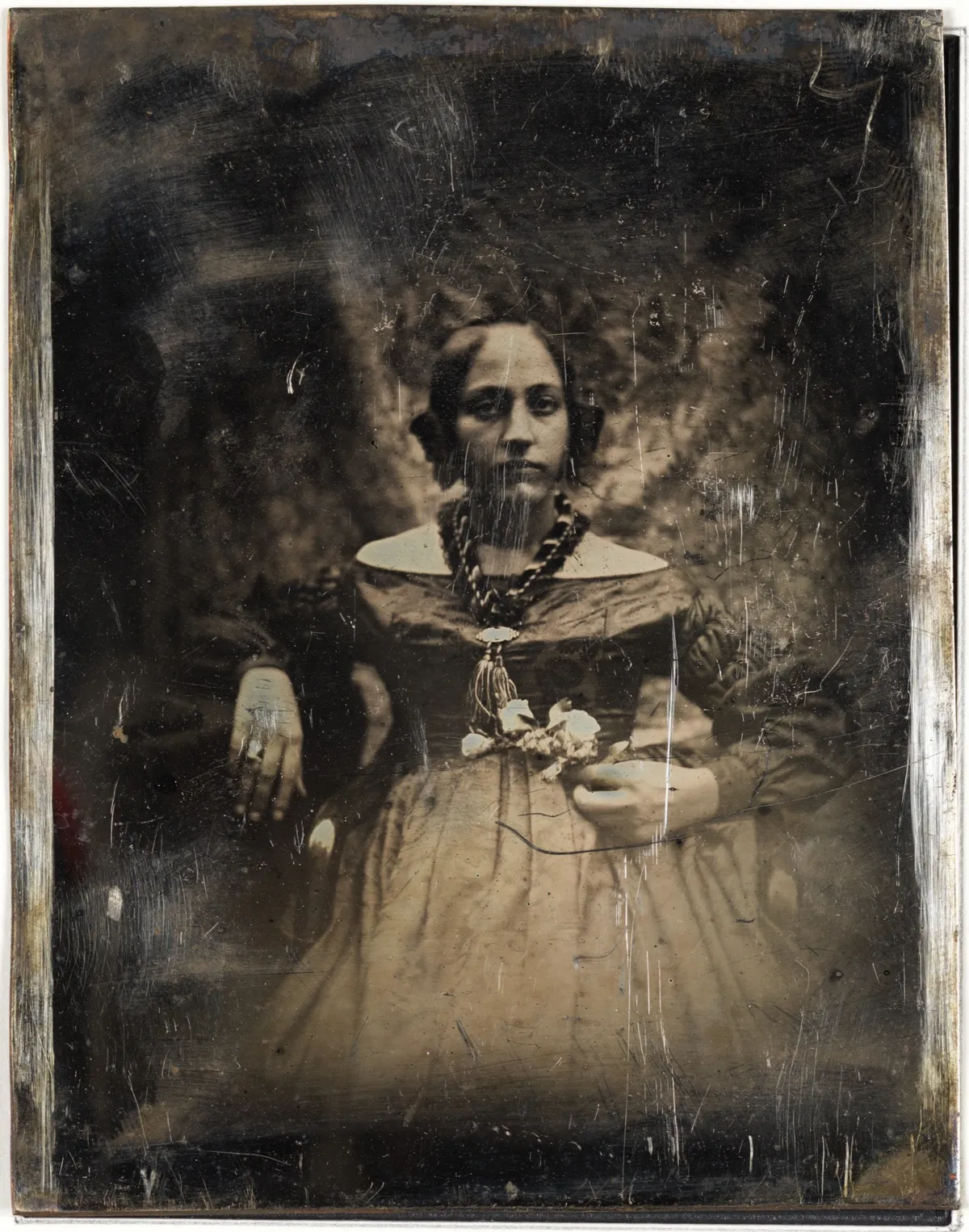 Daguerreotypie eines Porträts einer jungen Frau von Girault de Prangey, um 1842
